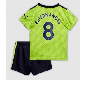 Manchester United Bruno Fernandes #8 babykläder Tredje Tröja barn 2022-23 Korta ärmar (+ Korta byxor)